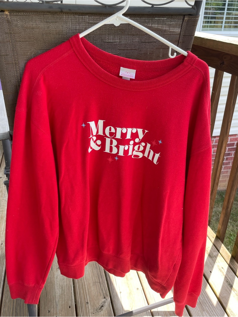Wondershop Red "Merry & Bright" Crewneck Sweatshirt